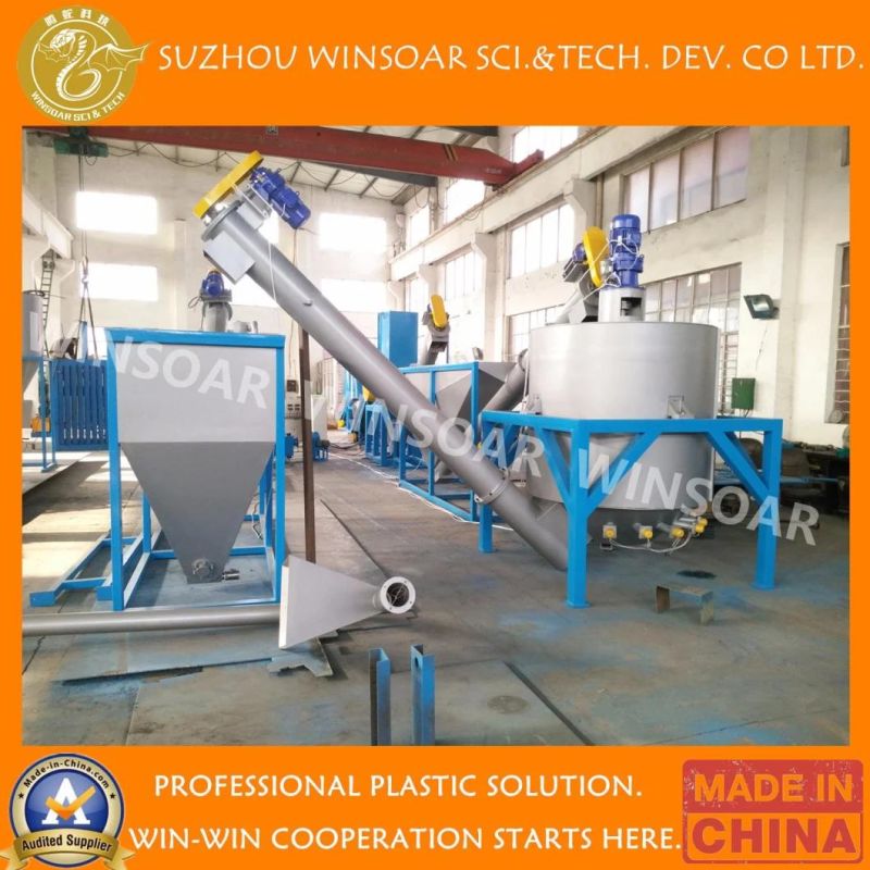 Plastic Recycling Washing Granulating Pelletizing Machine for Large HDPE Drum Bucket