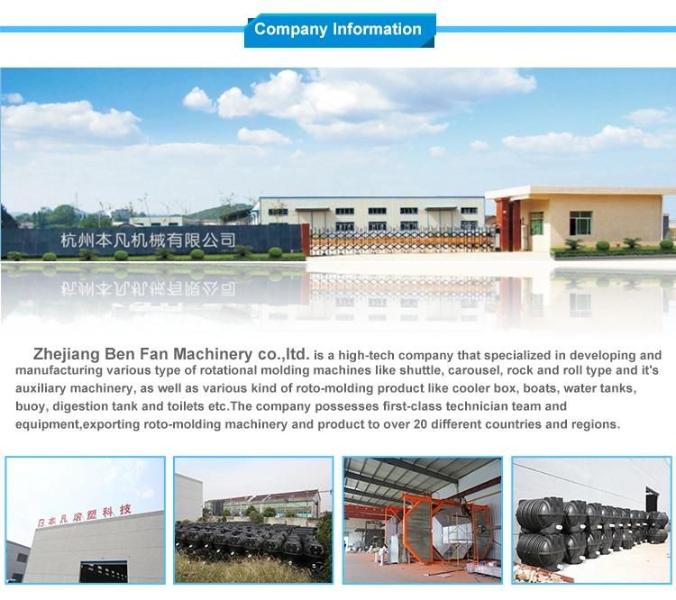 Benfan Ce Certificated Multy Function Automatical Rotational Molding Machine in China