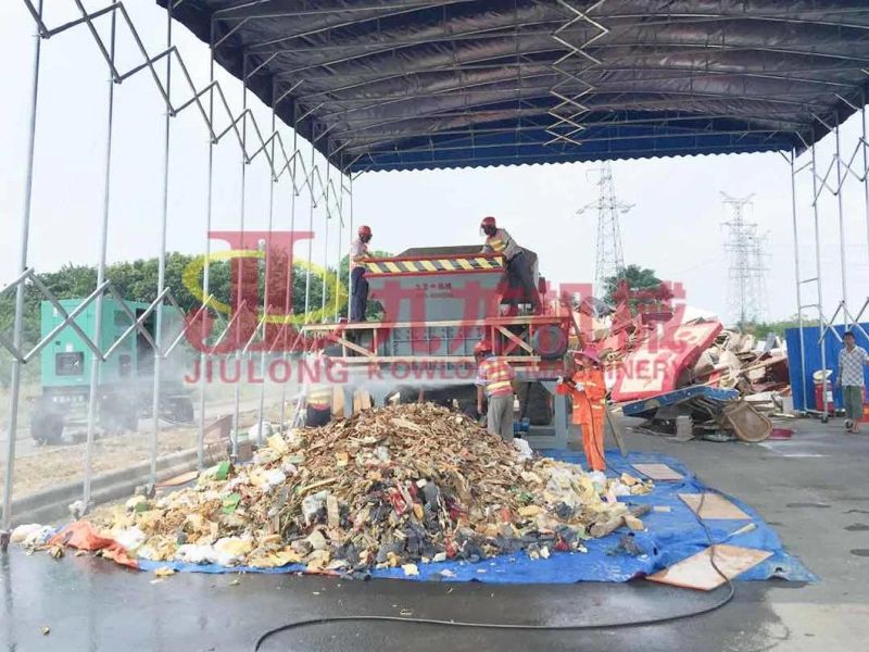 Double Shaft Shredder Municipal Solid Waste Recycle Equipment