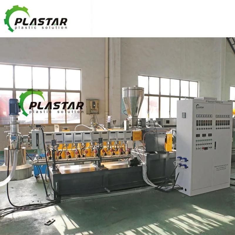 POM Peek Carbon Fiber Resin Waste Plastic Granules Compounding Extruding Pelletizing Line