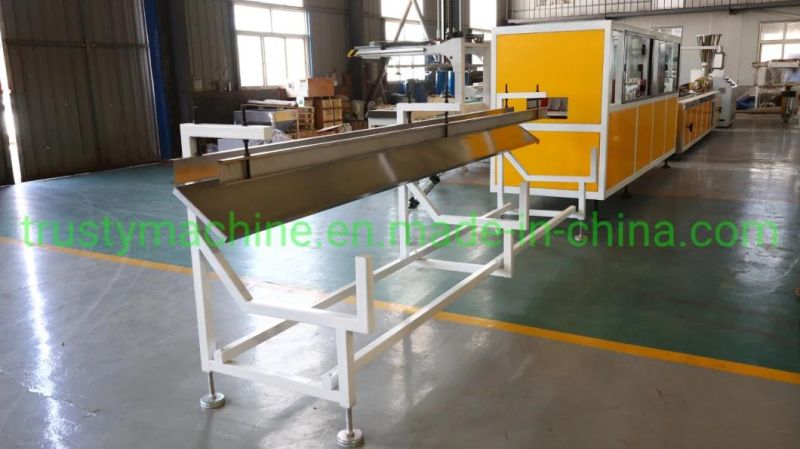 Plastic Double Screw Extruder Machine PVC Window Door Profile Production Extrusion Line