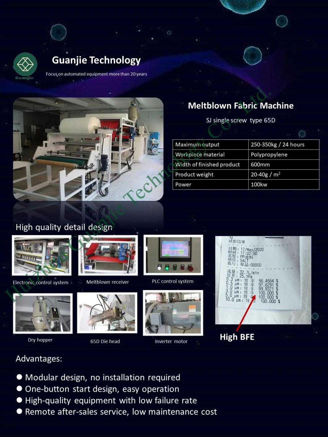 650mm Automatic Non-Woven Melt-Blown Fabric Machine N95 Grade