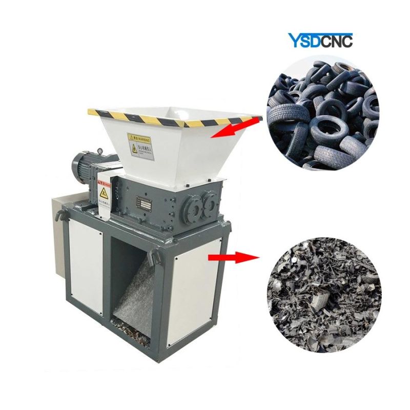 Medical Acrylic Solid Double Axis Fabric Glass Cutter Garbage Wood E Waste Plastic Bag Shredder Machine