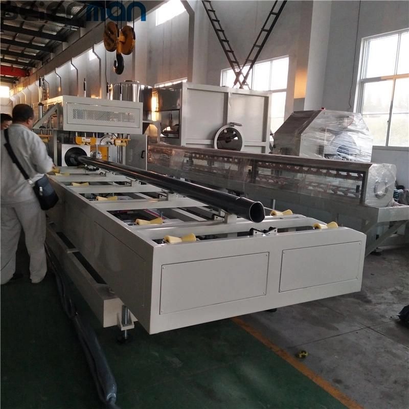 Africa Market Popular 114mm-200mm PVC Casing Pipe Double Screw Extrusion Production Line Sjsz65/132 Plastic Extruder Machine Line with Mixer Unit