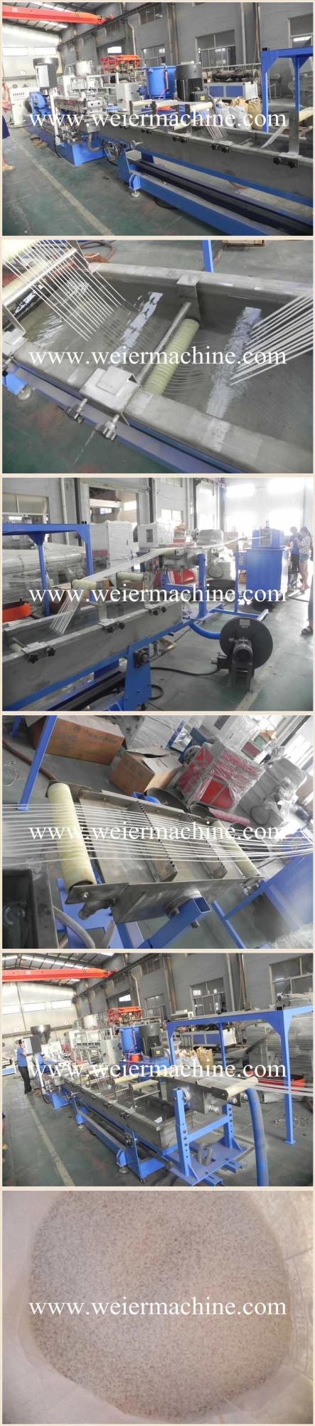 PP PE ABS Plastic + Pigment Color Masterbatch Granule Strand Pelletizer Extrusion Machine