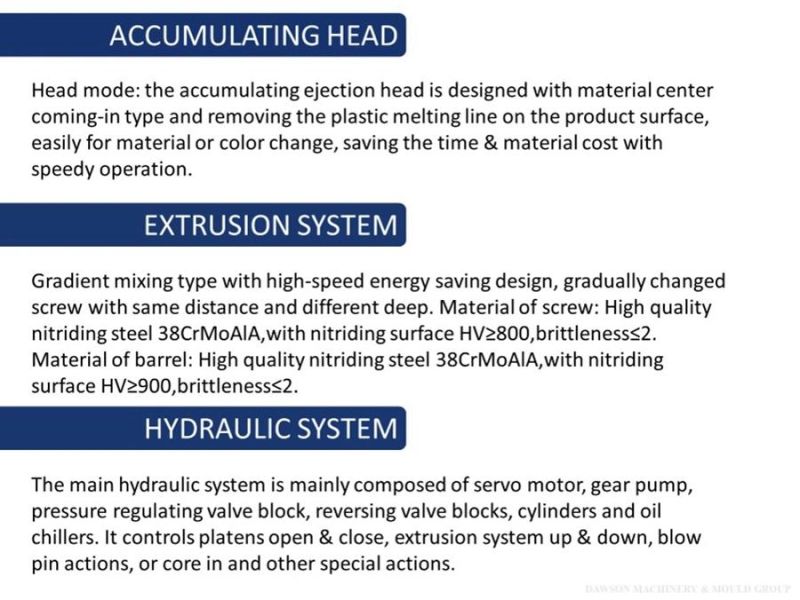 Accumulation Type Blow Moulding Machine for HDPE Coolant Box