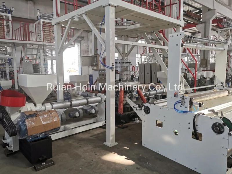 1500mm LDPE HDPE Three Layer Coextrusion Film Blowing Machine with Rotary Die Head
