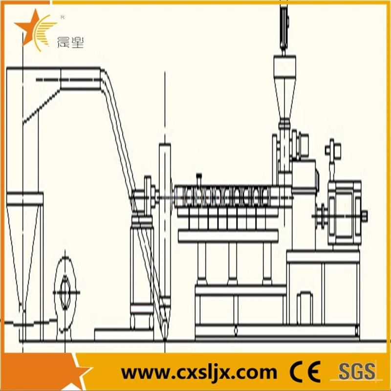 Ce Certificated Automatic Air Cooling WPC/PVC Granules Extrusion Machine