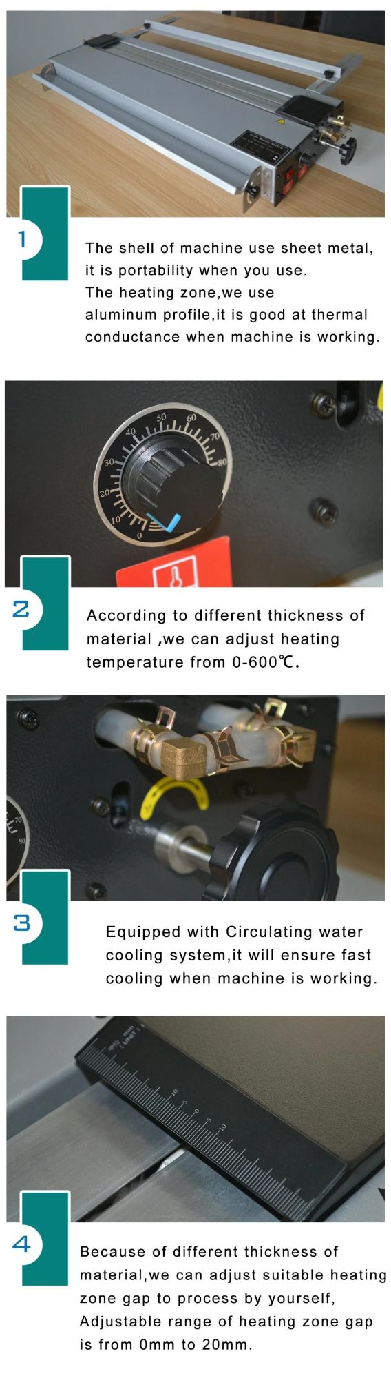 Circulating Water Cooling System Acrylic Plastic Heating Bending Machine