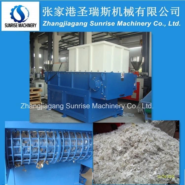 PP Woven Jumbo Bags PE Lump Pipe Single Shaft Shredder