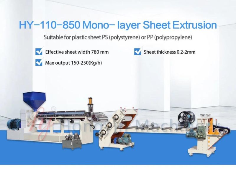 China Plastic Sheet Machine Single Screw Extrusion Machine for Sheet Plastic Sheet