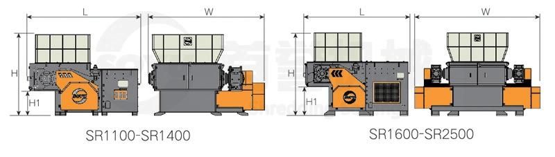 High Safety Level Metal Material All-in-One Machinery Plastic Shredder Crusher Machine Shredder