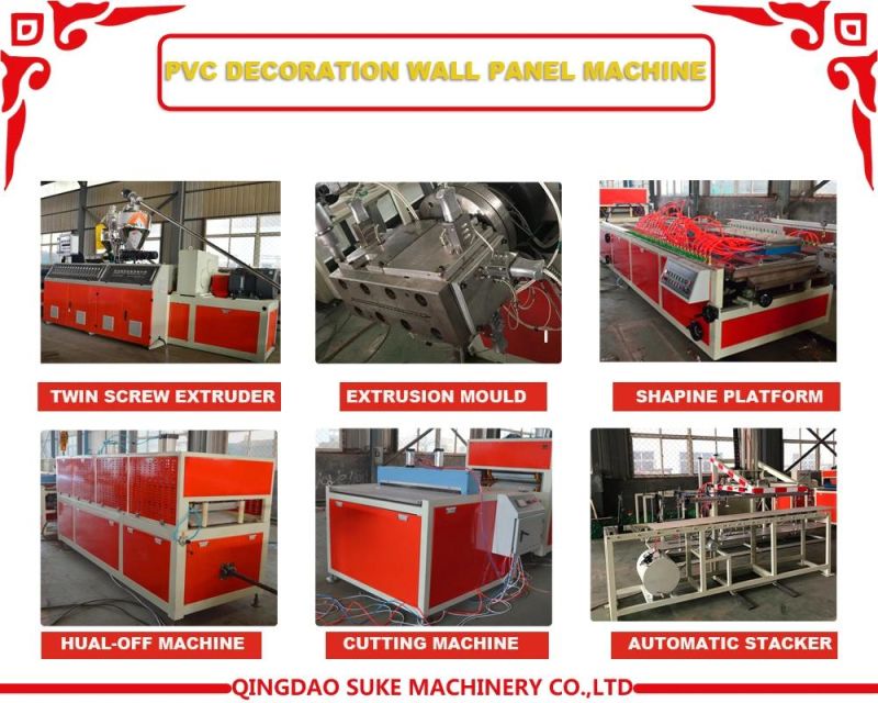 Plastid PVC Bathroom Kitchen Decoration Profile Panel Ceiling Wall Panel Extrusion Making Machine