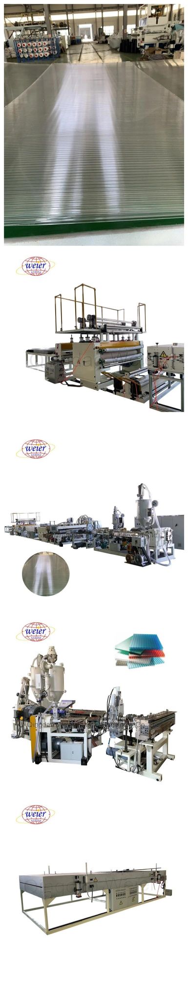 PC Hollow Corrugated Plastic Sheet Extrusion Machine Production Line