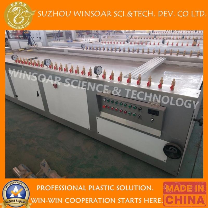 Plastic PVC/PVC WPC/PE/PE WPC Conical Two Screw Extruder with Imported Rkc Temperature Meter Profile/Pipe Plastic Machinery/Extruder Machine