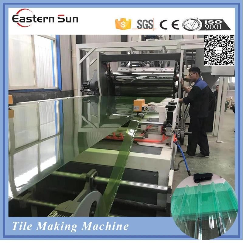 Plastic PVC Pet Tile Roof Roll Forming Extruding Machine