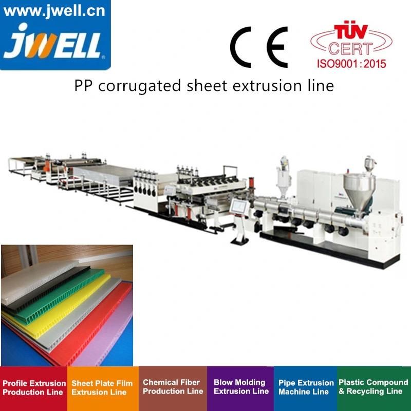 Polypropylene (PP) or High-Density Polyethylene (HDPE) Packaging Grade Corrugated Plastic Sheets Extrusion Machine