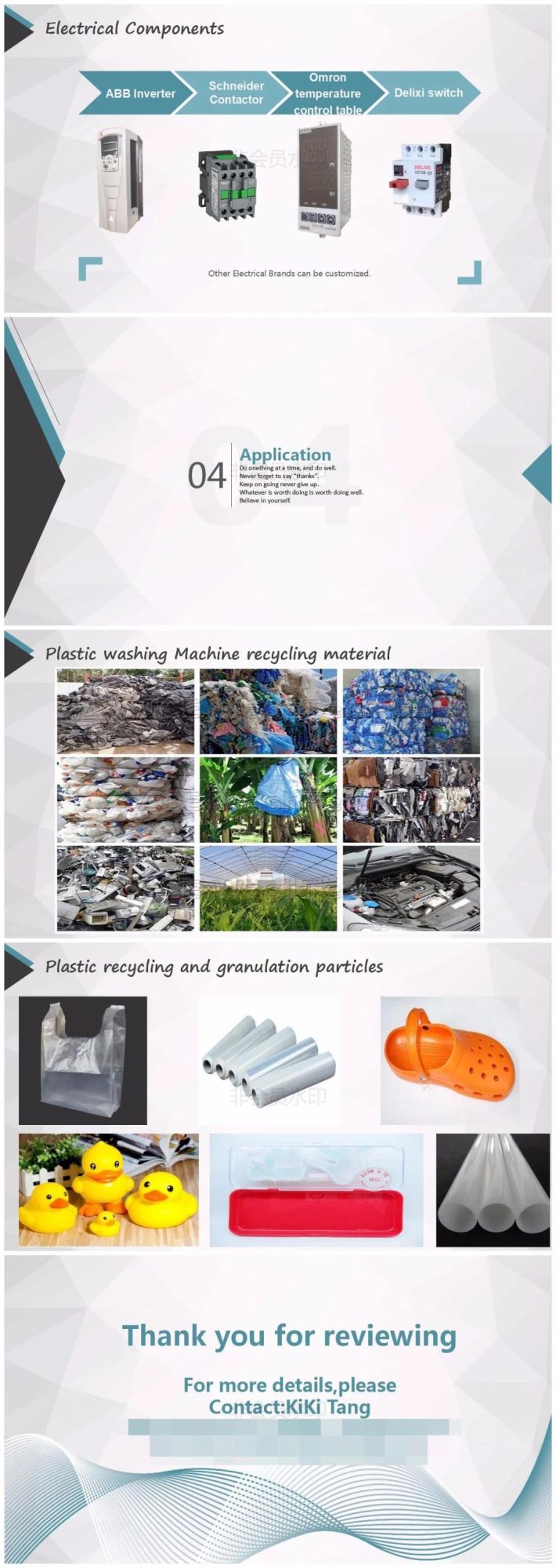 Plastic Recycling Washing Machine