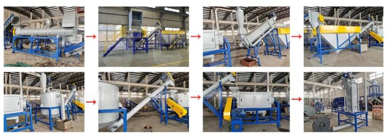 Waste Plastic Recycling Machine Compressed Pet Oily Bottle Washing Line with Label Remover