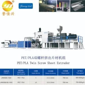 Jnws85-1000 Double Twin Screw Plastic Pet/PLA Sheet Extruding Machine Extruder Production ...