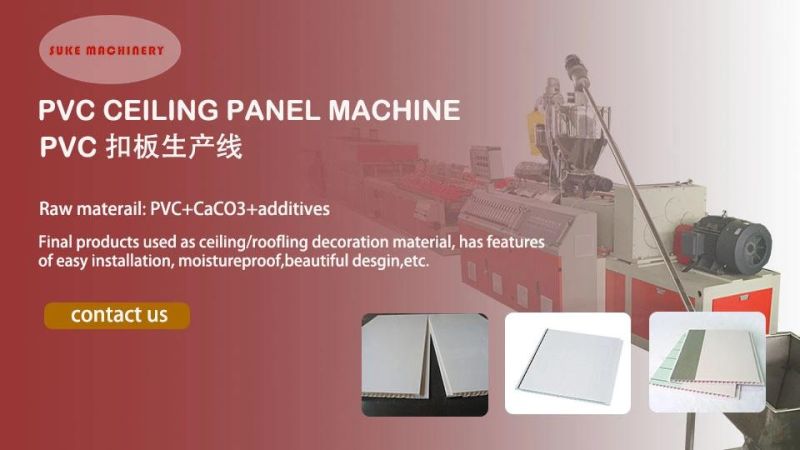 Plastid PVC Bathroom Kitchen Decoration Profile Panel Ceiling Wall Panel Extrusion Making Machine