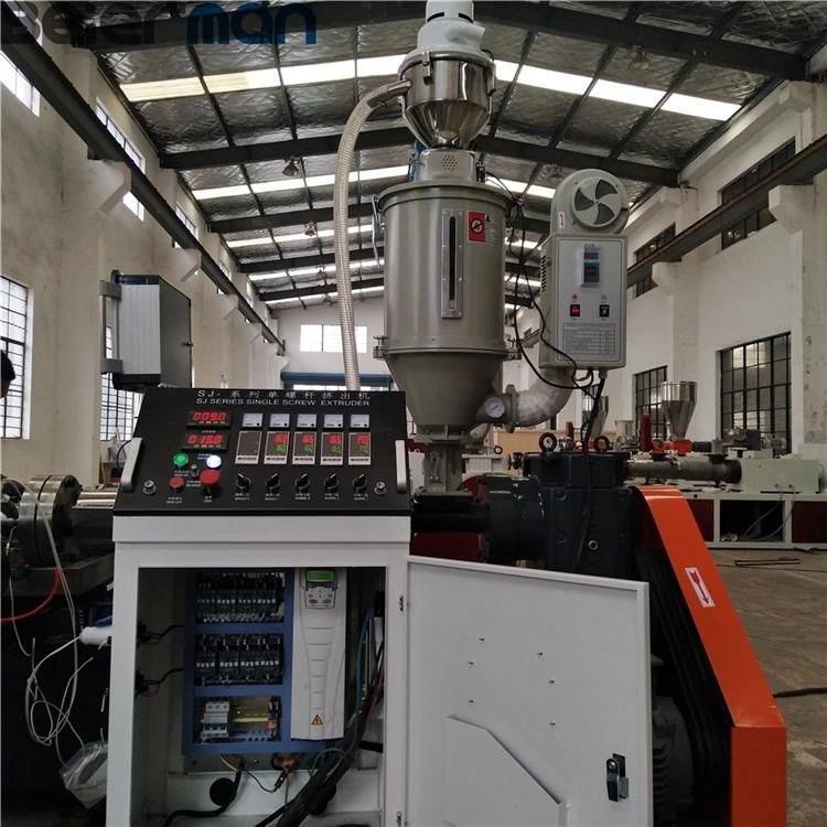 2021 New Design Sj45 Single Screw Co-Extrusion PVC Price Tag Profile Production Line with Punching Device