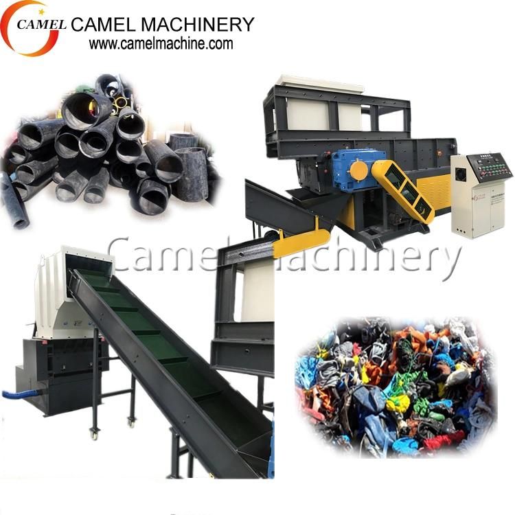 Big Plastic Block and Lump Single Shaft Shredder with Crusher