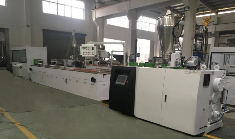 2021 Plastic WPC/PVC/SPVC/PE/PP Conical Twin Screw Die Face Hot Cutting Granulation/Pelletizing Pipe&Profile&Pallet Granulator Making Machine Price