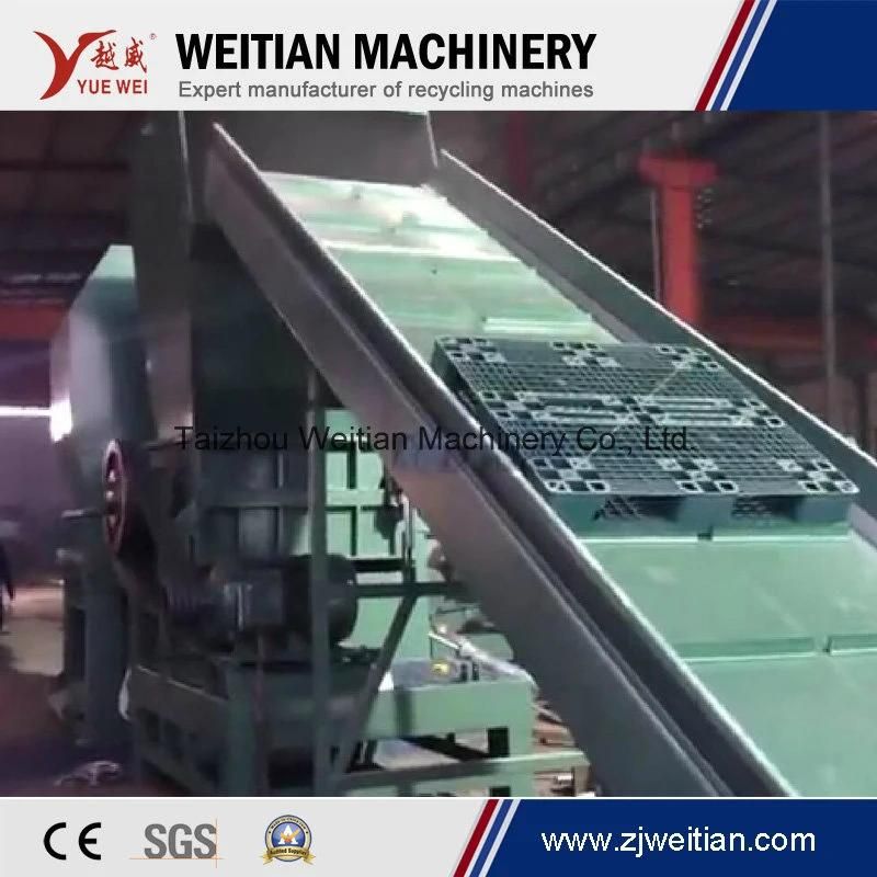 Plastic Recycling Shredder Waste Plastic Tray Crusher & Pallet Crushing Crusher