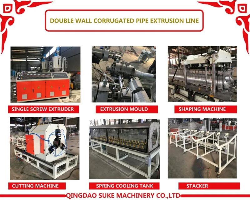 Reliable Manufacturer 2021 New Plastic PE/PP Single/Double Corrugated Pipe Extrusion Production Machine Line Pipe PVC