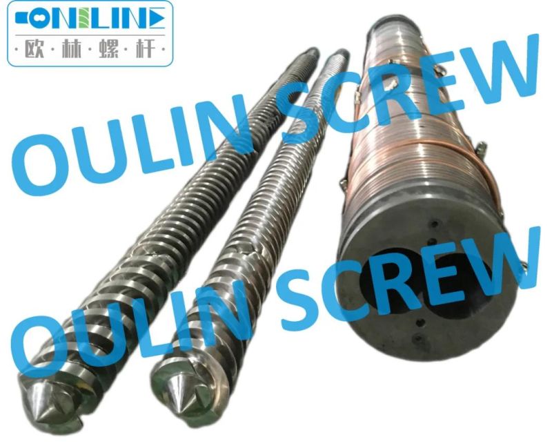 Supply Oil Cooling Bausano 125mm Twin Parallel Screw and Cylinder for Recycled PVC Granulation