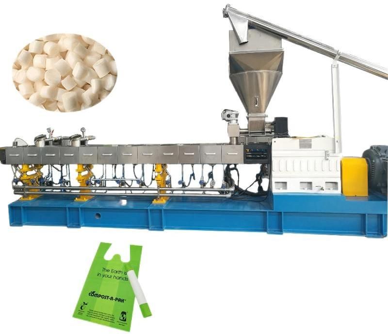 Corn Starch PLA Pbat Biodegradable Plastic Granule Extruder Making Machine