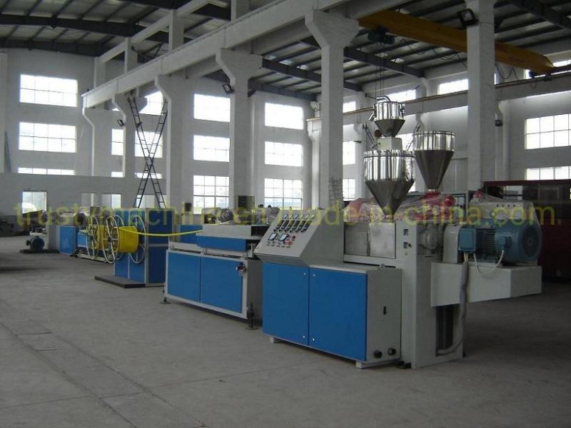 Sj65 PVC PP PE PA Spiral Single Wall Corrugated Pipe Production Line