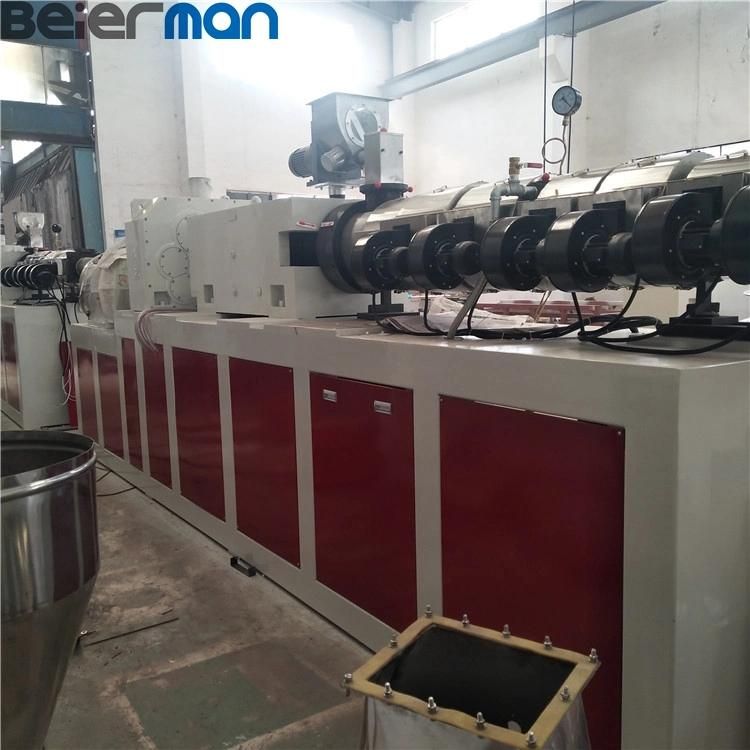 18.5kw Siemens Motor 16-40mm PVC Electrical Casing Tube Sjsz51/105 Model Conical Double Screw Extruder 120kg Capacity