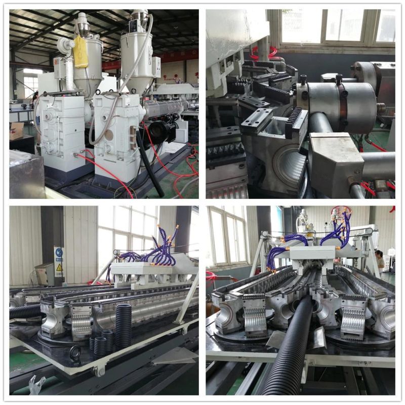 PE/HDPE/PVC Plastic Double Wall Corrugated Pipe Making Machine