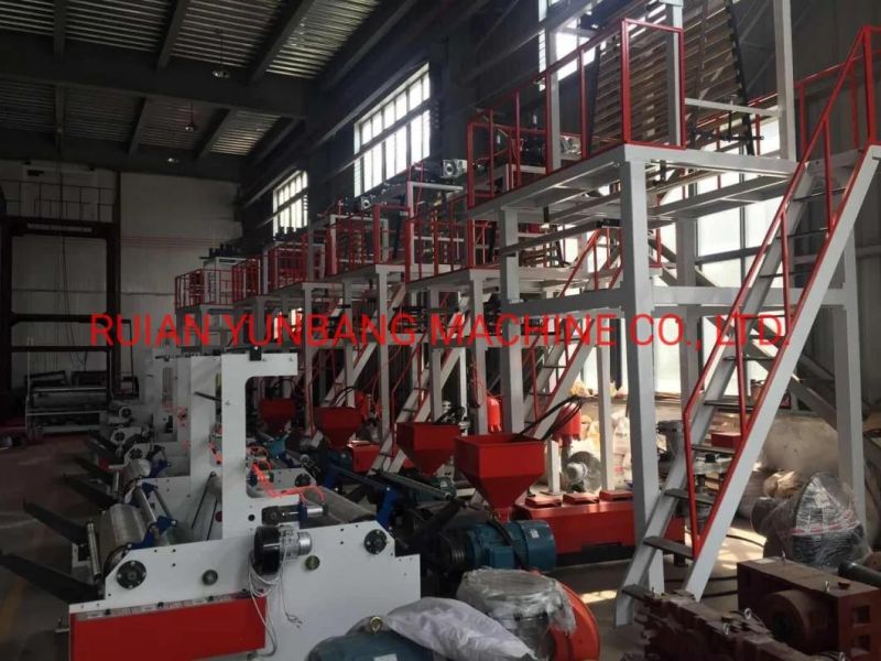 High Speed ABA 3 Layers Biodegradable Polyethylene Polythene Film Blown Extruder Machine