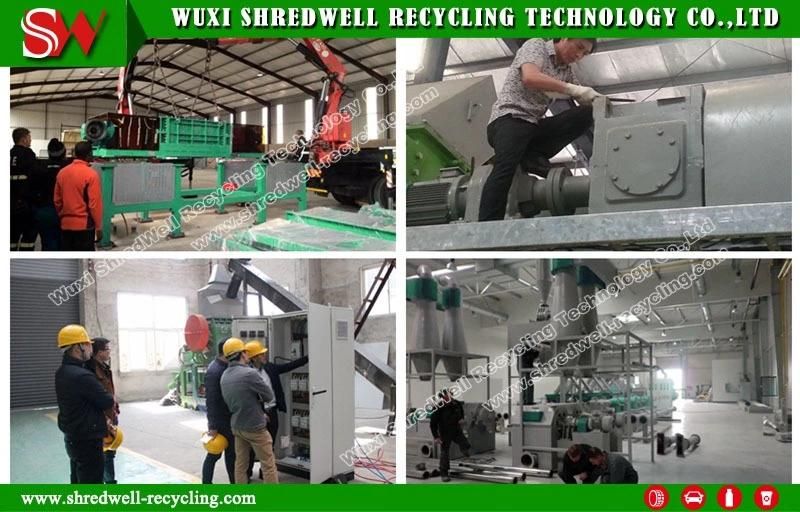 Double Shaft Scrap Tire Granulator for Recycling Waste Tyre