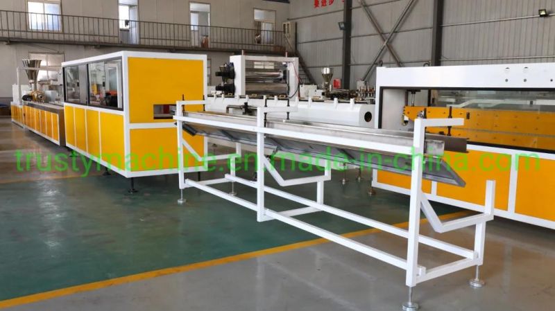 Plastic Double Screw Extruder Machine PVC Window Door Profile Production Extrusion Line