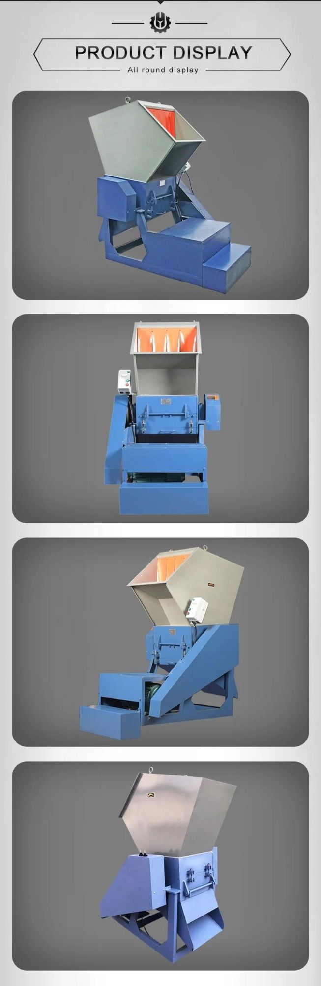 Waste Plastic PVC/PE/PP/Pet Plastic Crusher Granulating Recycling Granulator Machine