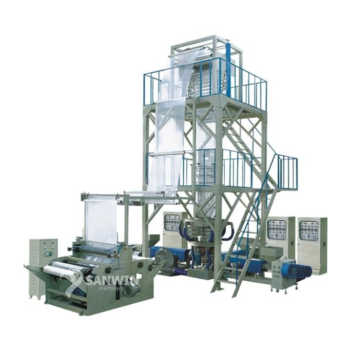 Three Layer Plastic HDPE Co-Extrusion Film Blowing Machine