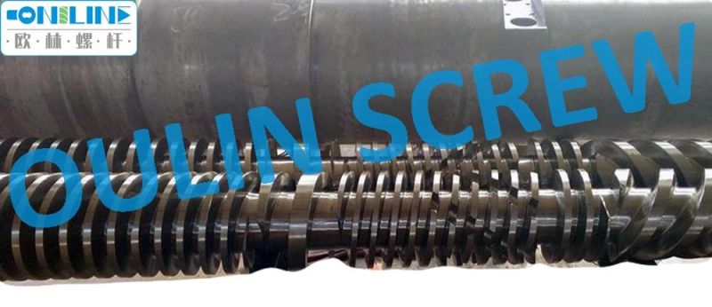 92/188 Twin Conical Screw and Barrel for WPC Spc PVC Extrusion