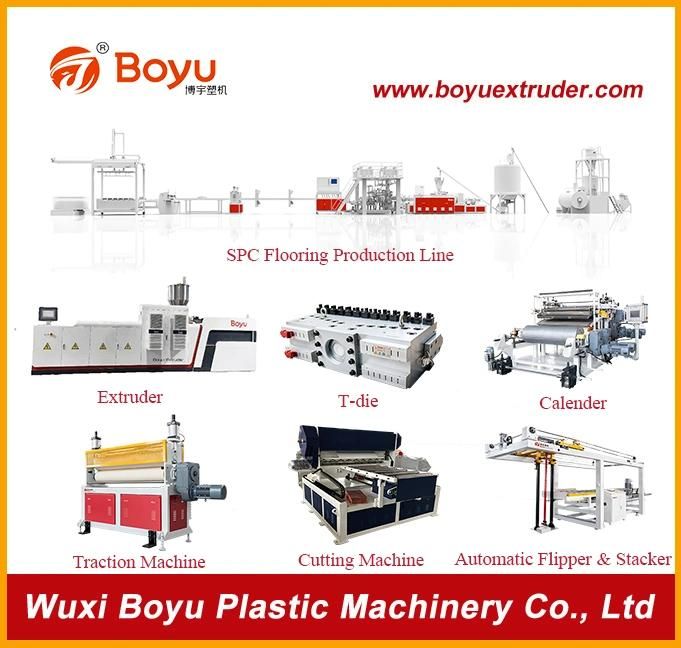 Plastic Spc/PVC/WPC Floor Parallel Twin Screw Extruder Production Line