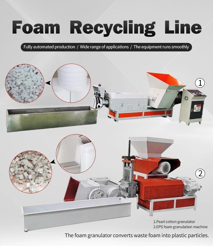 EPE Recycling Machine Double Screw Polythene EPS Plastic Film Waste Recycling Extruder Machine