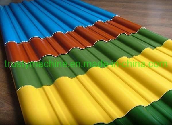 High Quality Plastic ASA/PMMA+PVC Corrugated Roof Tile Sheet Extrusion Line/Making Machine