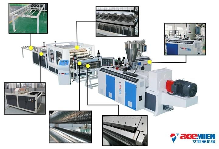 PVC+ASA & PMMA Synthetic Resin Tile Extrusion Machine