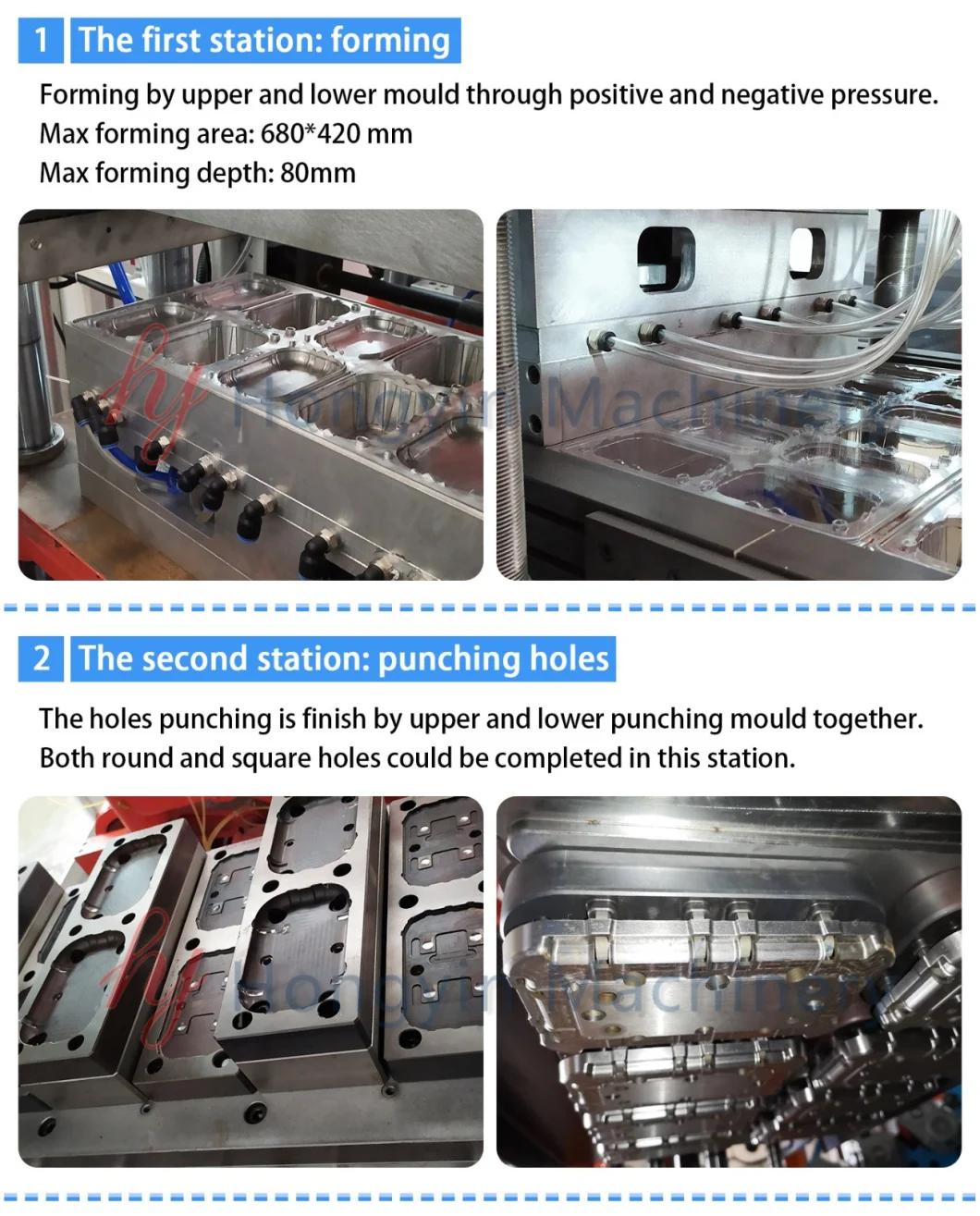 Automatic PP Pet PS Plastic Sheet Thermoforming Machine Fruit Tray Vegetable Box Making Machine