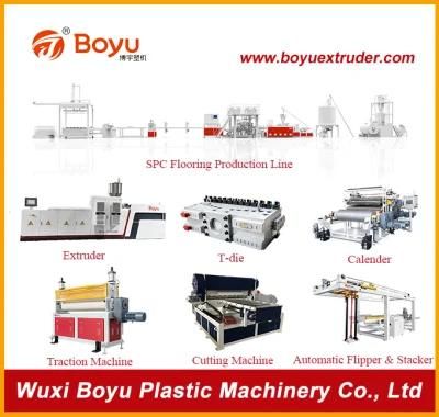 PVC Resin Material Spc Stone Composite Plastic Easy Click Flooring Extrusion Line