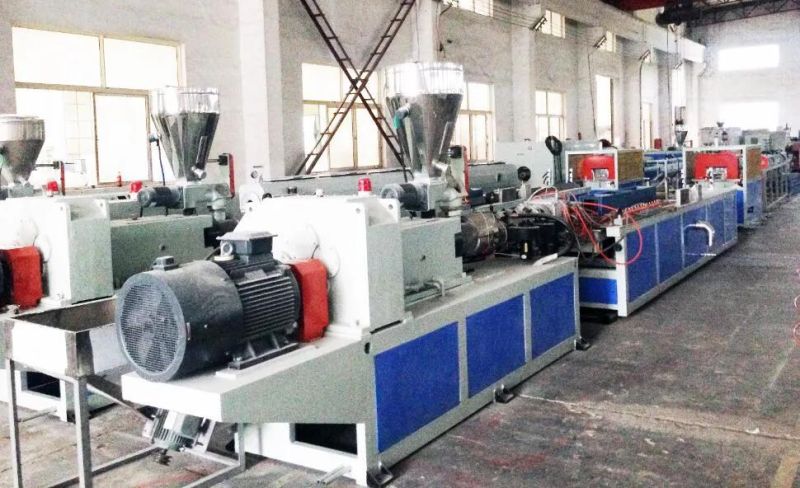 Wood Plastic Composite PVC Pipe Production Line WPC Profile Extrusion Line and Emobssing Machine