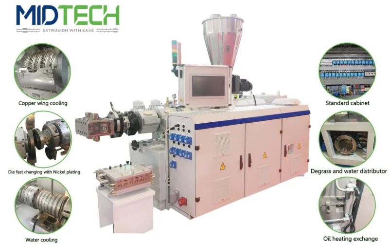 Conical Twin Scew Extruder/Plastic Machine/PVC Pipe Production Line