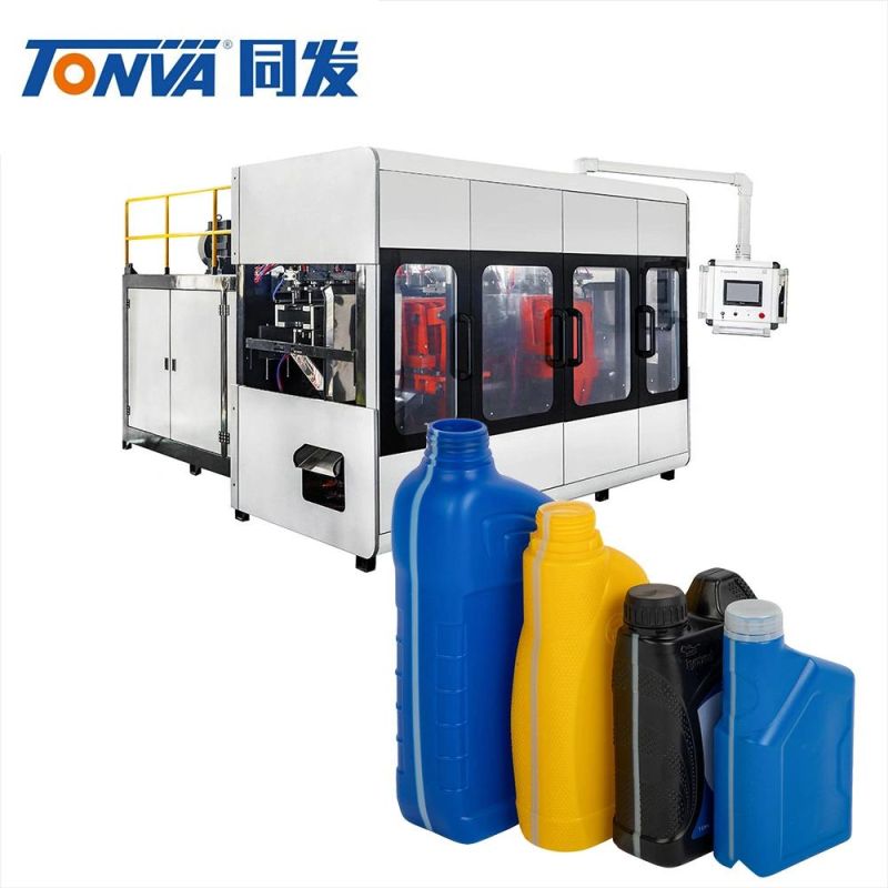 5L to 12L Engine Oil Jerrycan Bottle with View Stripe Line Production on Tonva Blow Machine Fully Automatic